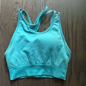 Gymshark strappy bra blue